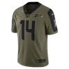 Miesten Seattle Seahawks NFL Pelipaita DK Metcalf 14 Nike 2021 Salute to Service